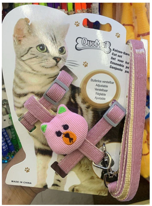 Arnés y Correa para Gato – Diseño de Osito 🐾